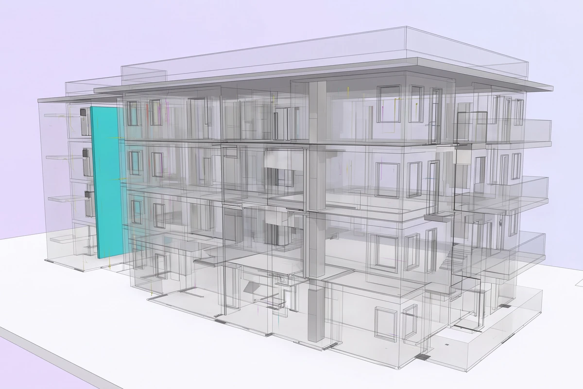 Modelo BIM: Arquitetura e estrutura