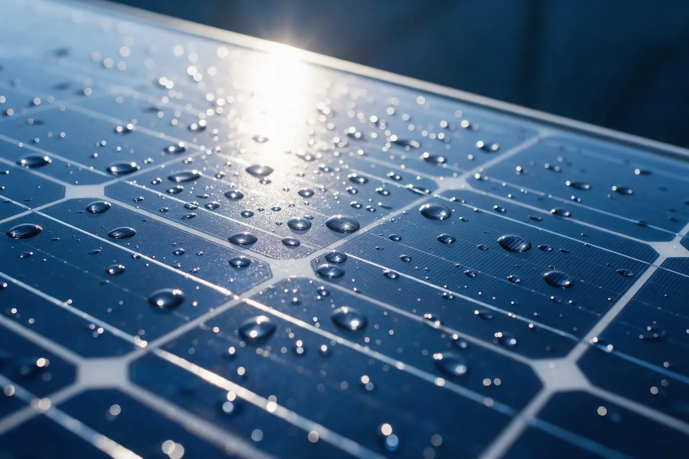 Painel solar em detalhe